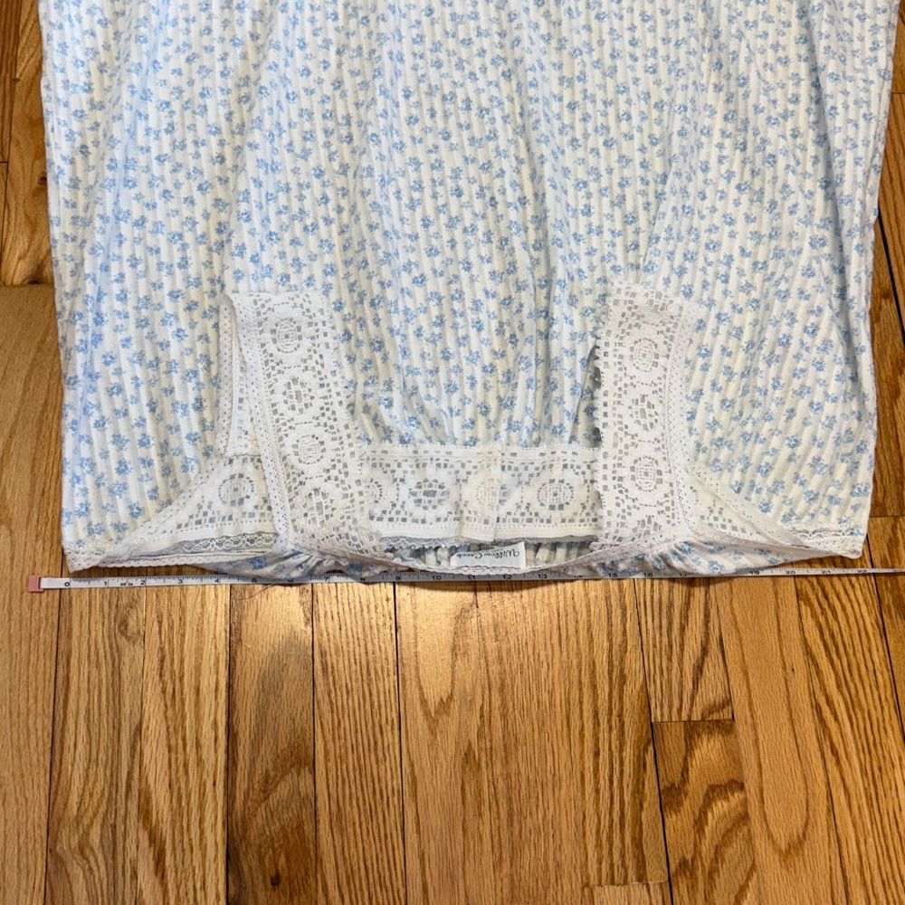 VTG Willow Creek Nightgown & Robe Set Peignoir Floral Lace Prairie style LARGE - Picture 9 of 14